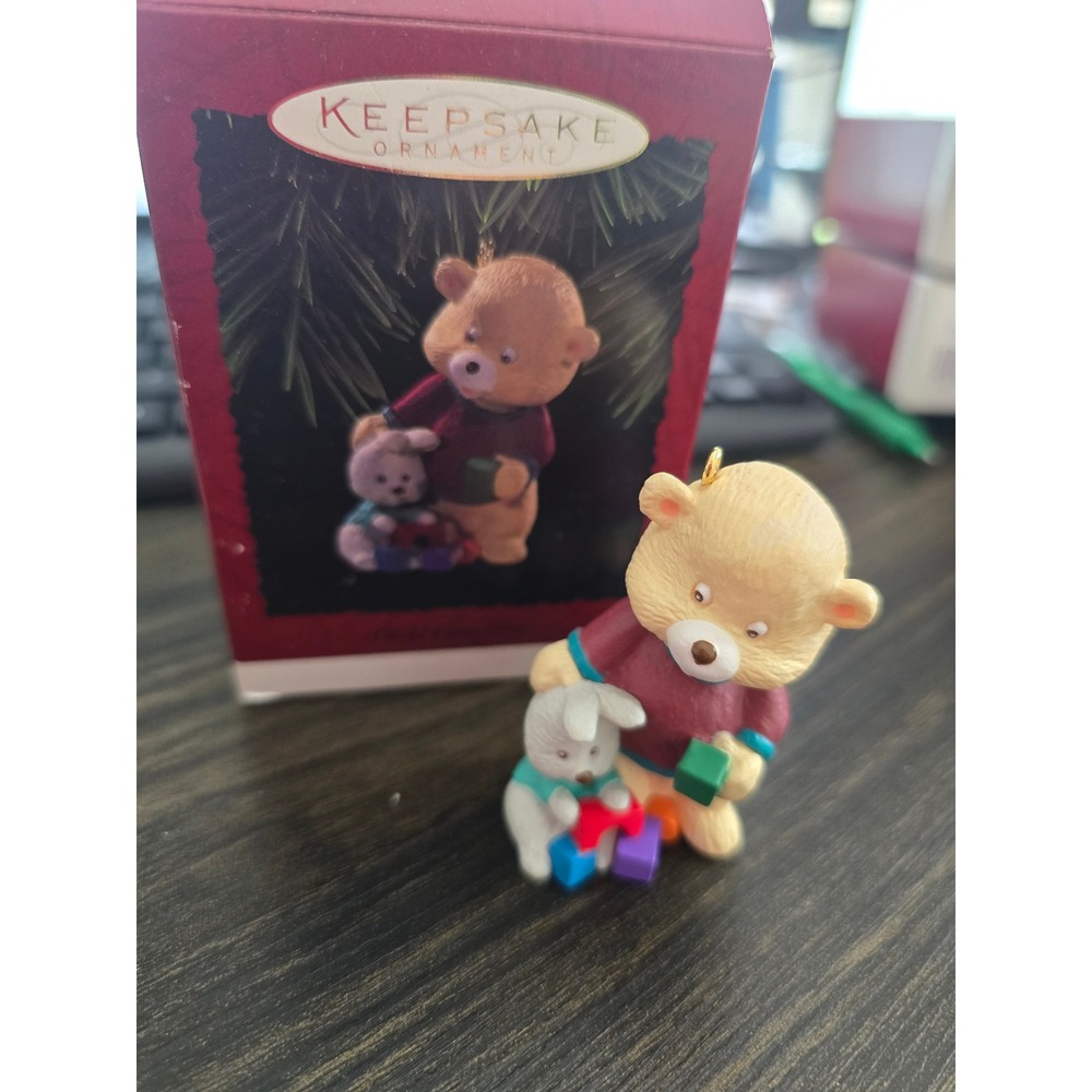 Hallmark Keepsake Ornament‎ 1996 Childs Third Christmas Bear Bunny Bob Siedler
